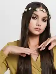 Белый венок для волос, венок из цветов
