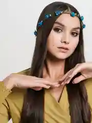 Лазурный венок для волос, венок из цветов