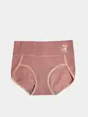 Коралловый меланж трусы женские хлопковые с высокой посадкой