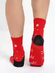 Багровый новогодние носки Christmas, в подарочной жестяной коробочке, 3 пары