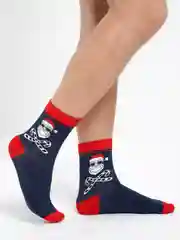 Индиго новогодние носки Christmas, в подарочной жестяной коробочке, 3 пары