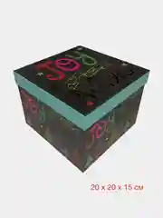 Коробка подарочная новогодняя "Праздничный куб"