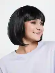 Черный парик карэ карнавальный