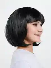 Черный парик карэ карнавальный