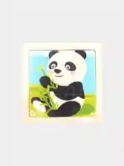 Бордовый деревянный пазл для детей
