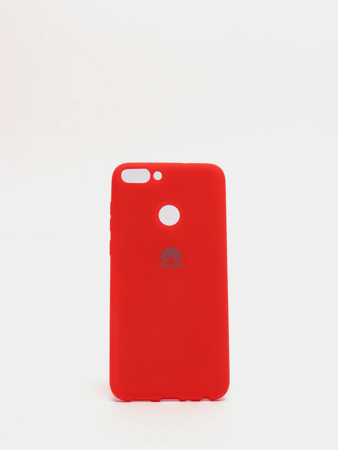 Красный защитный силиконовый чехол Silicone Cover HUAWEI P SMART 2018