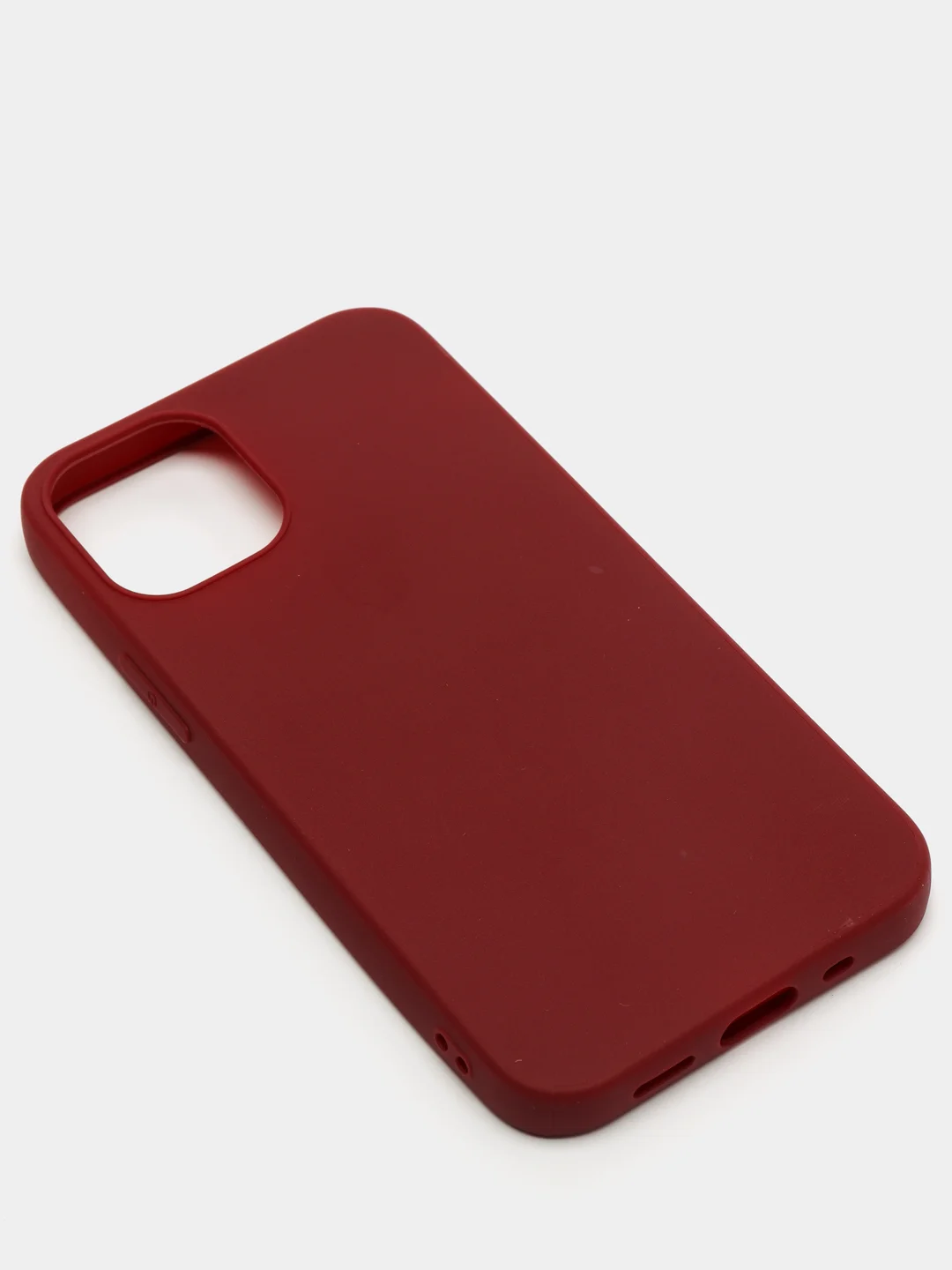 Багровый силиконовый чехол на iPhone 12 Mini