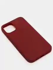 Багровый силиконовый чехол на iPhone 12 Mini