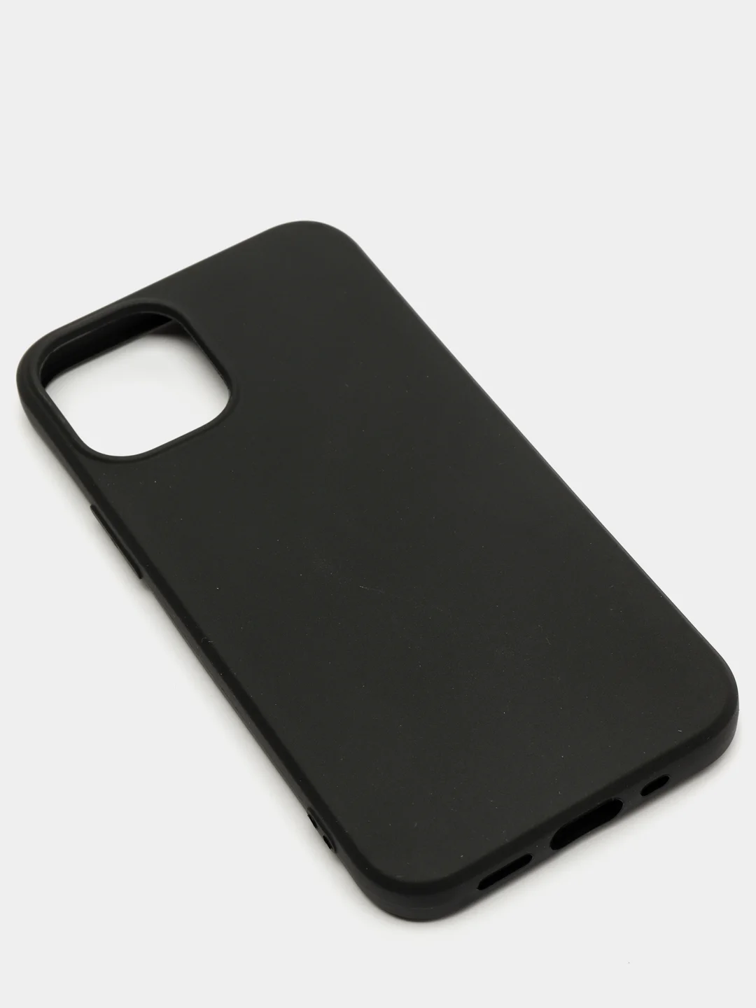 Черный силиконовый чехол на iPhone 12 Mini