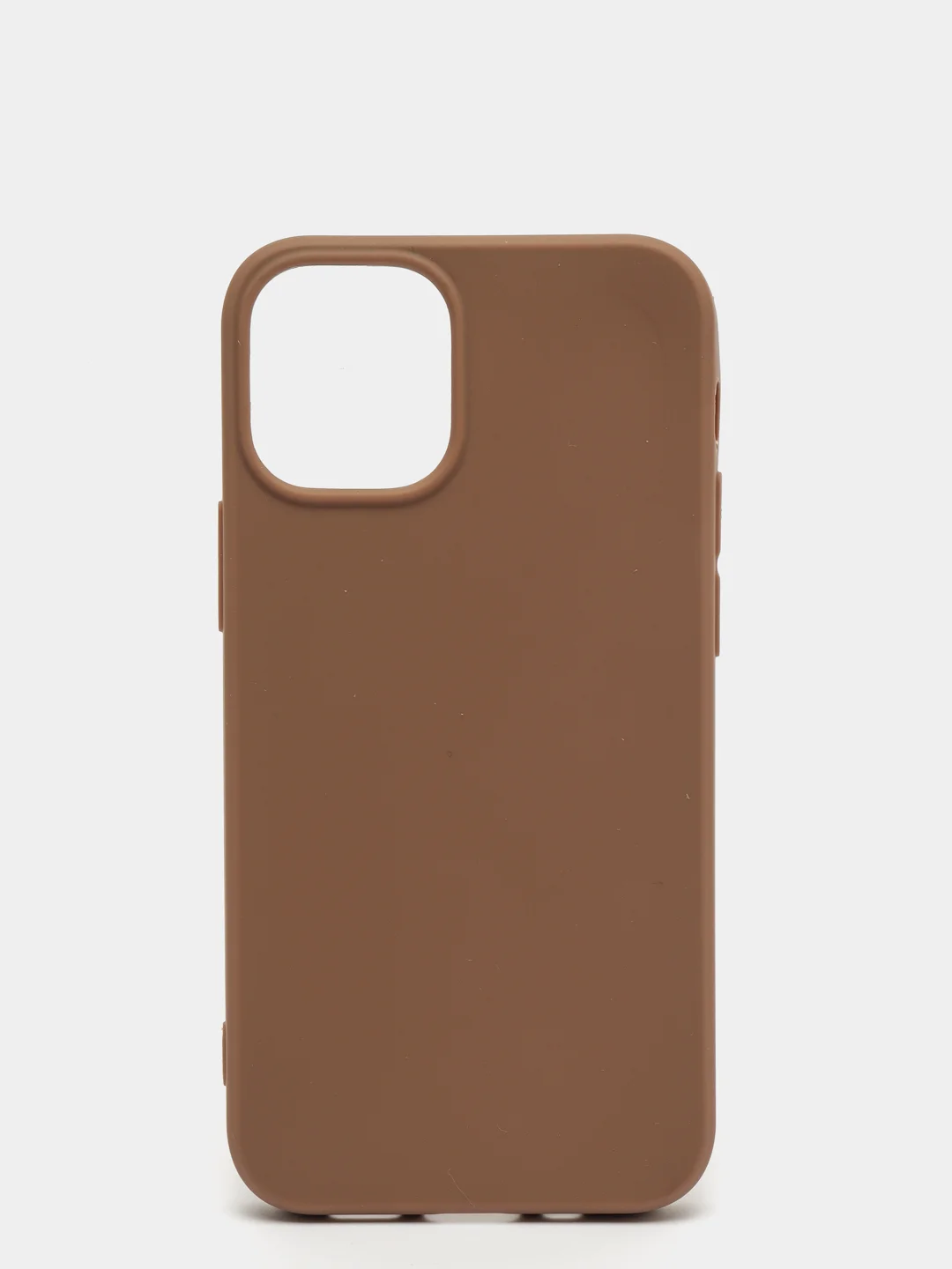 Коричневый силиконовый чехол на iPhone 12 Mini