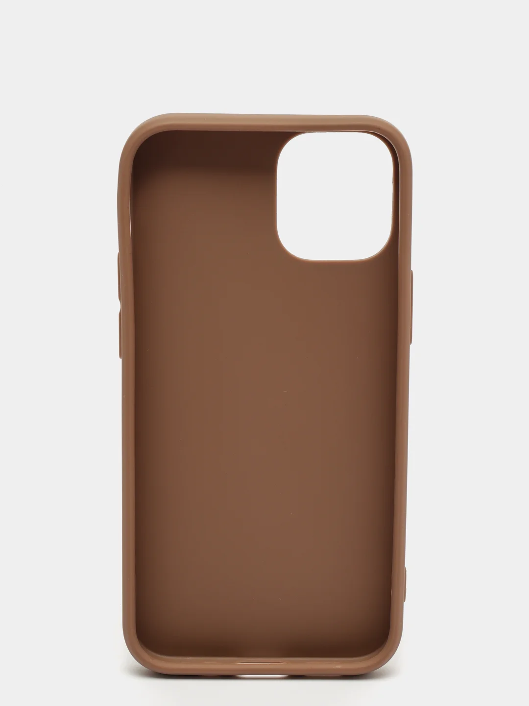 Коричневый силиконовый чехол на iPhone 12 Mini