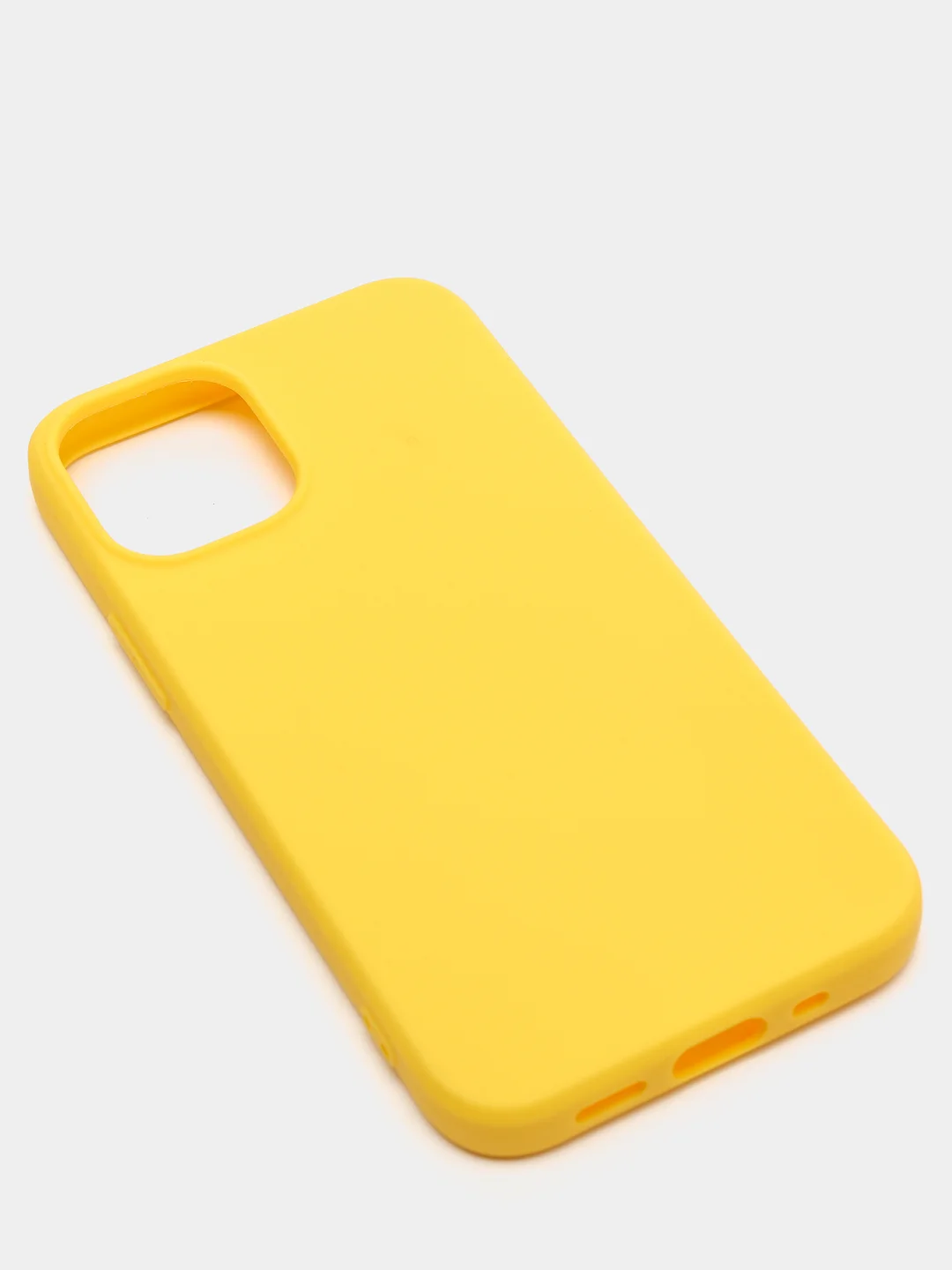 Желтый силиконовый чехол на iPhone 12 Mini