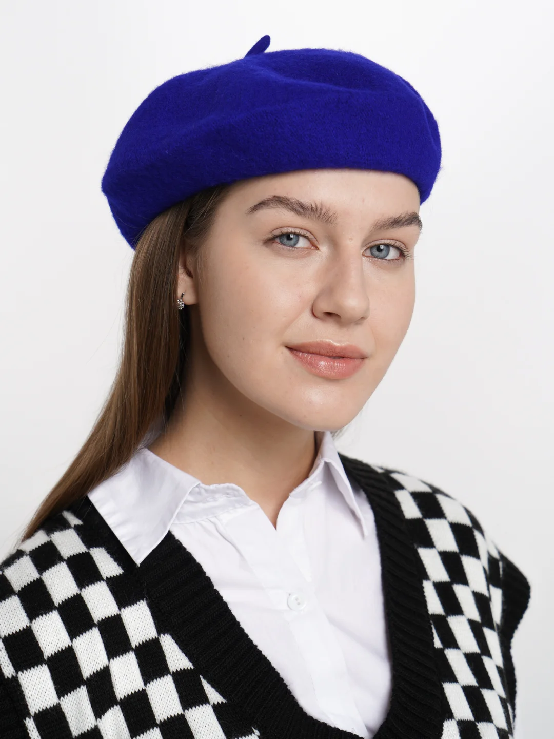 Синий беретка