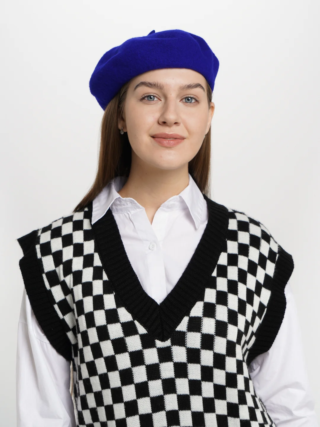 Синий беретка