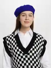 Синий беретка