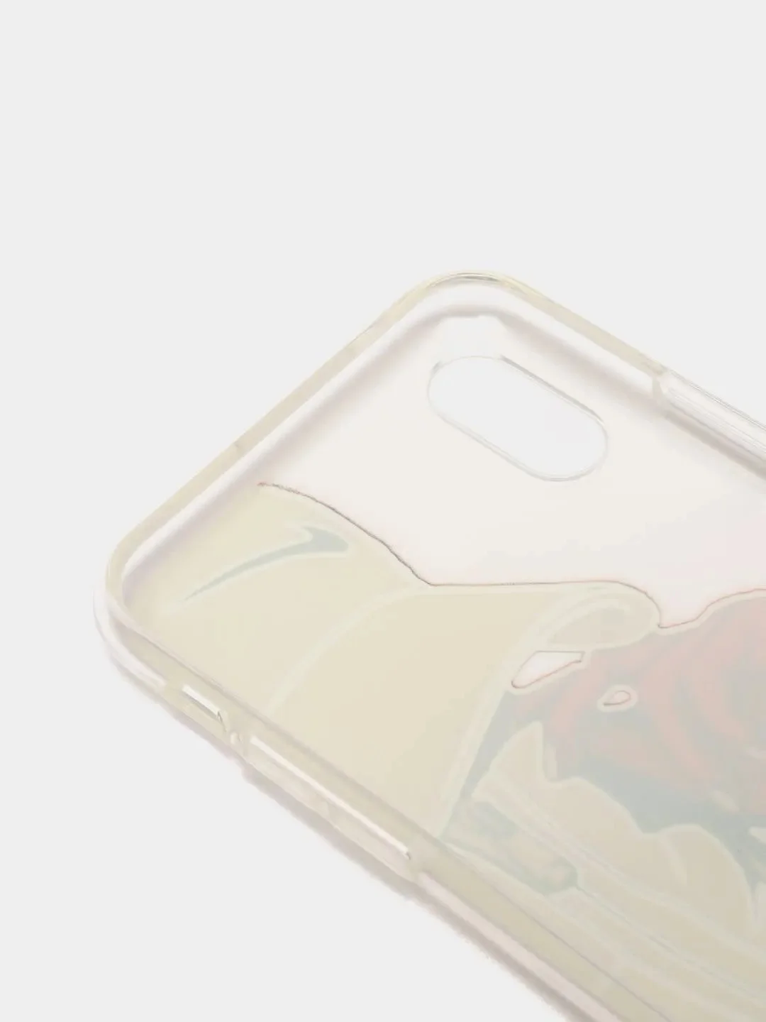 Бежевый меланж чехол Apple iPhone X / Xs прозрачный силиконовый с рисунком