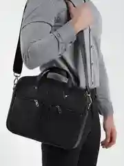 Черный портфель мужской из искусственной кожи Pellecon
