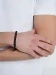 Коричневый браслет мужской, из натурального камня