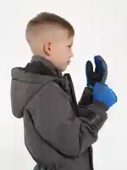 Серый детские зимние варежки для мальчика Snowcarving