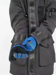 Серый детские зимние варежки для мальчика Snowcarving