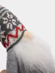 Красный новогодний гномик, гном tomte, гном nisse