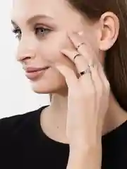 Серебряный набор фаланговых колец