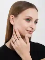 Золотой набор фаланговых колец