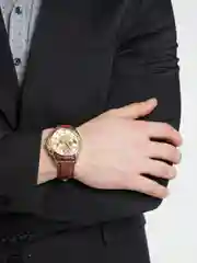 Золотой мужские кварцевые часы