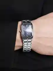 Серебряный мужские кварцевые часы