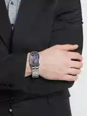 Серебряный мужские кварцевые часы