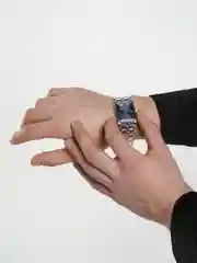 Серебряный мужские кварцевые часы