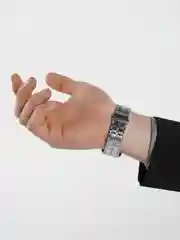 Серебряный мужские кварцевые часы