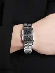 Серебряный мужские кварцевые часы