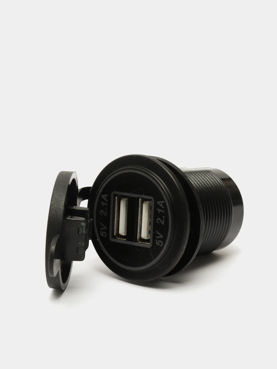 Белый usb зарядное устройство (встраиваемое), 2.1А, автомобильное