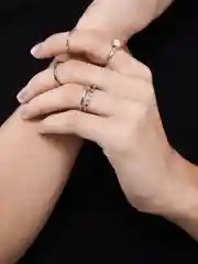 Серебряный набор колец