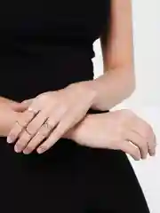 Серебряный набор колец