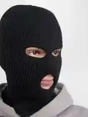 Черный балаклава вязанная, унисекс, 20 цветов