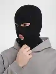 Черный балаклава вязанная, унисекс, 20 цветов