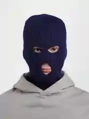 Синий балаклава вязанная, унисекс, 20 цветов