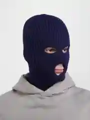 Синий балаклава вязанная, унисекс, 20 цветов