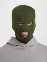 Зеленый балаклава вязанная, унисекс, 20 цветов