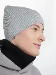 Серый шапка вязанная FS