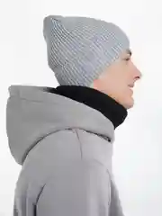 Серый шапка вязанная FS