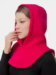 Фуксия капор с начёсом, капюшон с воротником