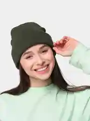 Зелёный хаки шапка бини