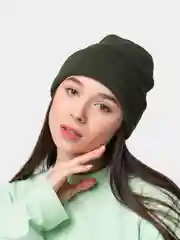 Зелёный хаки шапка бини