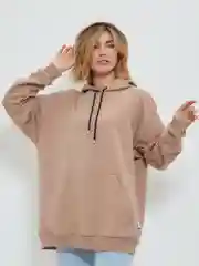 Женское бежевое худи JOE LO с карманом и шнурком