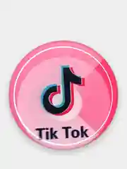 Тёмно-розовый попсокет TikTok для смартфона (Tik tok, тик ток, тикток)