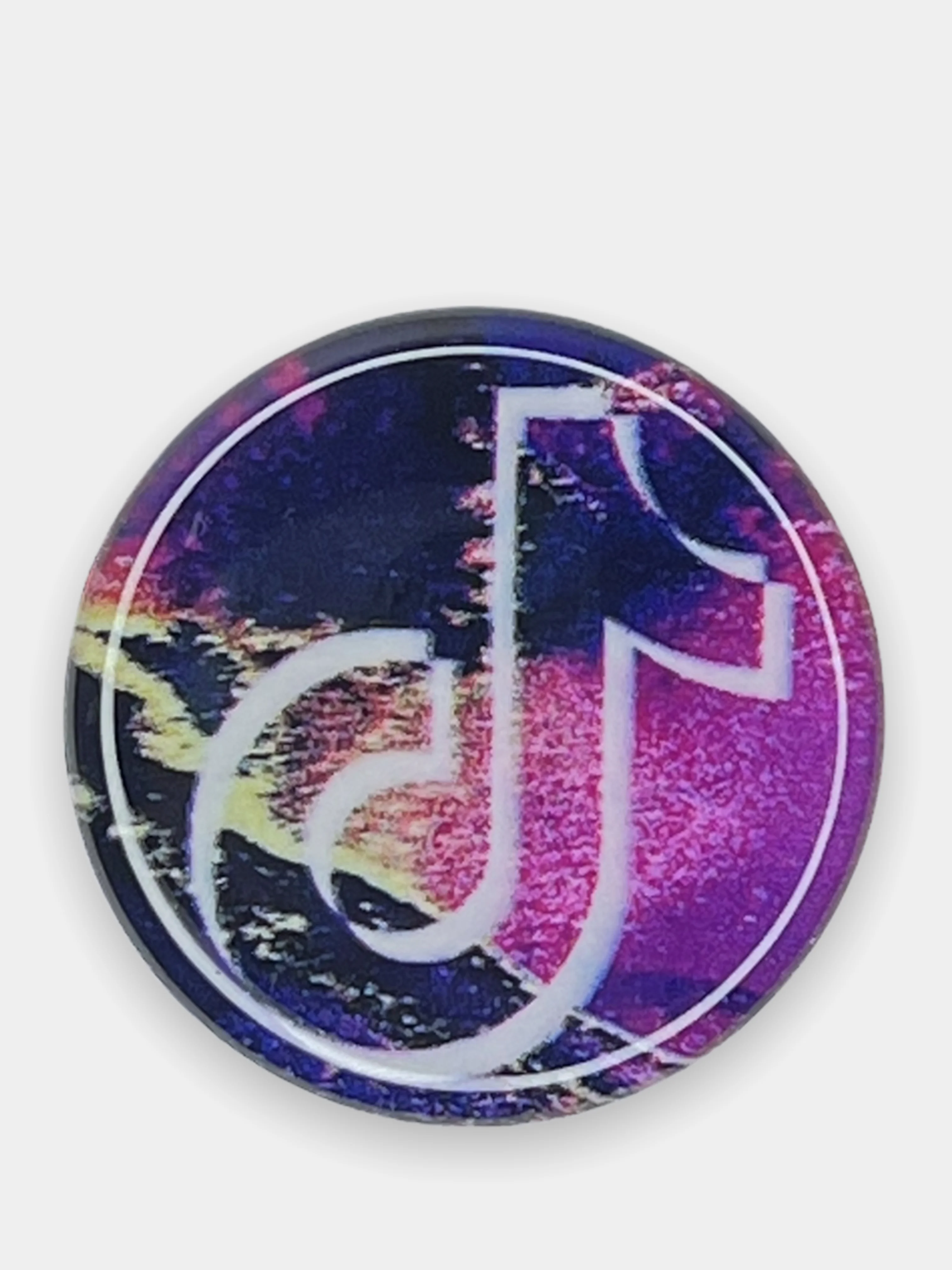 Пастельно-коралловый попсокет TikTok для смартфона (Tik tok, тик ток, тикток)
