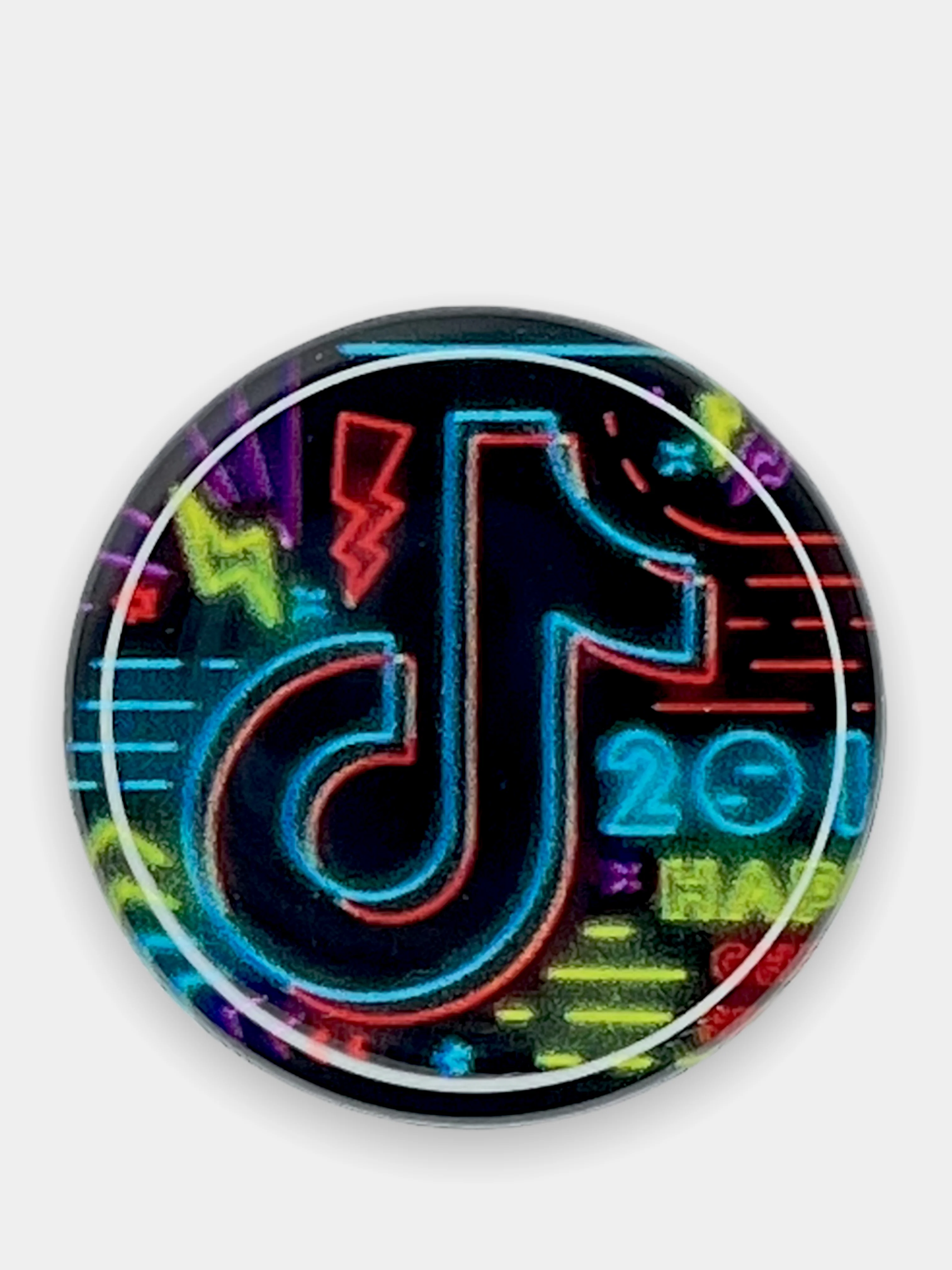 Приглушённый хаки попсокет TikTok для смартфона (Tik tok, тик ток, тикток)